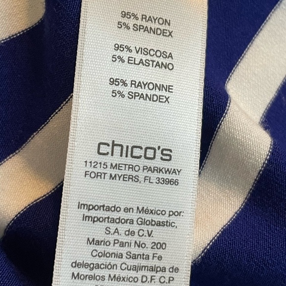 Striped Blue/WhiteTunic Top - Picture 5 of 5